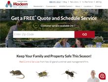 Tablet Screenshot of modernpest.com